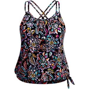 imageHolipick Plus Size Tankini Tops for Women Blouson Tummy Control Swim top Loose Fit Bathing Suit Top No BottomColorful Paisley