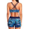 imageHolipick 3 Piece Tankini Swimsuits for Women Tummy Control Bathing Suits Swim Tank Top with Bra Boy Shorts Teen SwimwearBlue Leaves