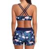 imageHolipick 3 Piece Tankini Swimsuits for Women Tummy Control Bathing Suits Swim Tank Top with Bra Boy Shorts Teen SwimwearFlamingo