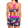 imageHolipick 3 Piece Tankini Swimsuits for Women Tummy Control Bathing Suits Swim Tank Top with Bra Boy Shorts Teen SwimwearPink Flower