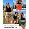 imageHolipick Bathing Suit Bottoms for Women  High Waisted Bikini Bottoms Ruched Tummy Control Swimsuit BottomBlack