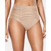 imageHolipick Bathing Suit Bottoms for Women  High Waisted Bikini Bottoms Ruched Tummy Control Swimsuit BottomGold