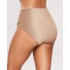 imageHolipick Bathing Suit Bottoms for Women  High Waisted Bikini Bottoms Ruched Tummy Control Swimsuit BottomGold