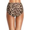 imageHolipick Bathing Suit Bottoms for Women  High Waisted Bikini Bottoms Ruched Tummy Control Swimsuit BottomLeopard