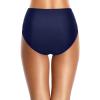 imageHolipick Bathing Suit Bottoms for Women  High Waisted Bikini Bottoms Ruched Tummy Control Swimsuit BottomNavy Blue