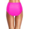 imageHolipick Bathing Suit Bottoms for Women  High Waisted Bikini Bottoms Ruched Tummy Control Swimsuit BottomPink