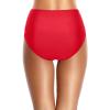 imageHolipick Bathing Suit Bottoms for Women  High Waisted Bikini Bottoms Ruched Tummy Control Swimsuit BottomRed