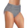 imageHolipick Bathing Suit Bottoms for Women  High Waisted Bikini Bottoms Ruched Tummy Control Swimsuit BottomStripe