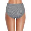 imageHolipick Bathing Suit Bottoms for Women  High Waisted Bikini Bottoms Ruched Tummy Control Swimsuit BottomStripe
