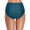imageHolipick Bathing Suit Bottoms for Women  High Waisted Bikini Bottoms Ruched Tummy Control Swimsuit BottomTeal