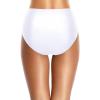 imageHolipick Bathing Suit Bottoms for Women  High Waisted Bikini Bottoms Ruched Tummy Control Swimsuit BottomWhite
