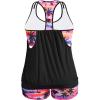 imageHolipick Plus Size Tankini Swimsuit for Women Two Piece Tummy Control Bathing Suit Blouson Racerback Tankini Top with ShortsPink Coconut Tree
