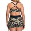 imageHolipick Plus Size Tankini Swimsuits  Women 3 Piece Bathing Suits Tummy Control with Shorts Tank Top with Sports Bra 12 PlusLeopard