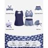 imageHolipick Plus Size Tankini Swimsuits  Women 3 Piece Bathing Suits Tummy Control with Shorts Tank Top with Sports Bra 12 PlusNavy Blue