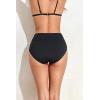 imageHolipick Women High Waisted Bikini Bottom Full Coverage Bathing Suits Bottoms Convertible Tummy Control Swim BottomSolid Black