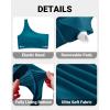 imageHolipick Women One Shoulder High Waisted Bikini Sets Two Piece Swimsuit Tummy Control Bathing Suit Full Coverage SwimwearTeal