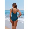 imageHolipick Women Tummy Control One Piece Swimsuit  Push Up Bathing Suit Full Coverage Slimming SwimwearGreen