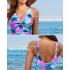 imageHolipick Women Tummy Control One Piece Swimsuit  Push Up Bathing Suit Full Coverage Slimming SwimwearLeaves