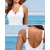 imageHolipick Women Tummy Control One Piece Swimsuit  Push Up Bathing Suit Full Coverage Slimming SwimwearWhite