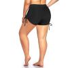 imageHolipick Womens Plus Size Swim Shorts High Waisted Bathing Suit Bottoms Sporty Tummy Control Swimsuit ShortsBlack