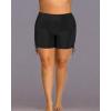imageHolipick Womens Plus Size Swim Shorts High Waisted Bathing Suit Bottoms Sporty Tummy Control Swimsuit ShortsBlack