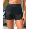 imageHolipick Womens Plus Size Swim Shorts High Waisted Bathing Suit Bottoms Sporty Tummy Control Swimsuit ShortsBlack Regular Size
