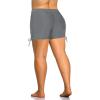 imageHolipick Womens Plus Size Swim Shorts High Waisted Bathing Suit Bottoms Sporty Tummy Control Swimsuit ShortsGrey