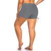 imageHolipick Womens Plus Size Swim Shorts High Waisted Bathing Suit Bottoms Sporty Tummy Control Swimsuit ShortsGrey