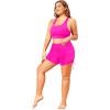imageHolipick Womens Plus Size Swim Shorts High Waisted Bathing Suit Bottoms Sporty Tummy Control Swimsuit ShortsHot Pink