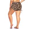imageHolipick Womens Plus Size Swim Shorts High Waisted Bathing Suit Bottoms Sporty Tummy Control Swimsuit ShortsLeopard