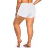 imageHolipick Womens Plus Size Swim Shorts High Waisted Bathing Suit Bottoms Sporty Tummy Control Swimsuit ShortsWhite