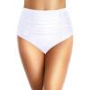 imageHolipick Bathing Suit Bottoms for Women  High Waisted Bikini Bottoms Ruched Tummy Control Swimsuit BottomWhite