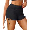imageHolipick Womens Plus Size Swim Shorts High Waisted Bathing Suit Bottoms Sporty Tummy Control Swimsuit ShortsBlack Regular Size