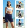 image7quot Swim Shorts Women  High Waisted Bathing Suit Shorts Tummy Control Boy Short Swimsuits Lace 2025 Swimwear BottomNavy Blue
