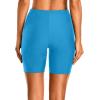 imageHolipick 7quot Swim Shorts Women High Waisted Bathing Suit Shorts Swimsuit Boy Short Long Swimwear BottomAqua Blue