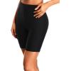 imageHolipick 7quot Swim Shorts Women High Waisted Bathing Suit Shorts Swimsuit Boy Short Long Swimwear BottomBlack