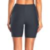 imageHolipick 7quot Swim Shorts Women High Waisted Bathing Suit Shorts Swimsuit Boy Short Long Swimwear BottomBlack Gray
