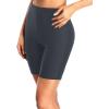 imageHolipick 7quot Swim Shorts Women High Waisted Bathing Suit Shorts Swimsuit Boy Short Long Swimwear BottomBlack Gray