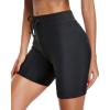 imageHolipick 7quot Swim Shorts Women High Waisted Bathing Suit Shorts Swimsuit Boy Short Long Swimwear BottomBlack Strap