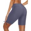 imageHolipick 7quot Swim Shorts Women High Waisted Bathing Suit Shorts Swimsuit Boy Short Long Swimwear BottomDark Grey a