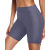 imageHolipick 7quot Swim Shorts Women High Waisted Bathing Suit Shorts Swimsuit Boy Short Long Swimwear BottomDark Grey a