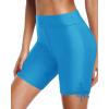 imageHolipick 7quot Swim Shorts Women High Waisted Bathing Suit Shorts Swimsuit Boy Short Long Swimwear BottomLake Blue