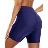 imageHolipick 7quot Swim Shorts Women High Waisted Bathing Suit Shorts Swimsuit Boy Short Long Swimwear BottomNavy Blue Strap