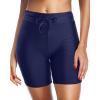 imageHolipick 7quot Swim Shorts Women High Waisted Bathing Suit Shorts Swimsuit Boy Short Long Swimwear BottomNavy Strap