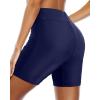 imageHolipick 7quot Swim Shorts Women High Waisted Bathing Suit Shorts Swimsuit Boy Short Long Swimwear BottomNavy Strap