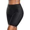 imageHolipick 7quot Swim Shorts Women High Waisted Bathing Suit Shorts Swimsuit Boy Short Long Swimwear BottomSolid Black