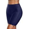 imageHolipick 7quot Swim Shorts Women High Waisted Bathing Suit Shorts Swimsuit Boy Short Long Swimwear BottomSolid Navy
