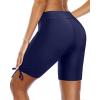 imageHolipick 7quot Swim Shorts Women High Waisted Bathing Suit Shorts Swimsuit Boy Short Long Swimwear BottomSolid Navy