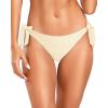 imageHolipick Bikini Bottoms for Women String Swim Bottom Adjustable Side Tie Bikini Bottom Low Rise Swimsuit BottomBeigewide