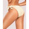 imageHolipick Bikini Bottoms for Women String Swim Bottom Adjustable Side Tie Bikini Bottom Low Rise Swimsuit BottomBeigewide